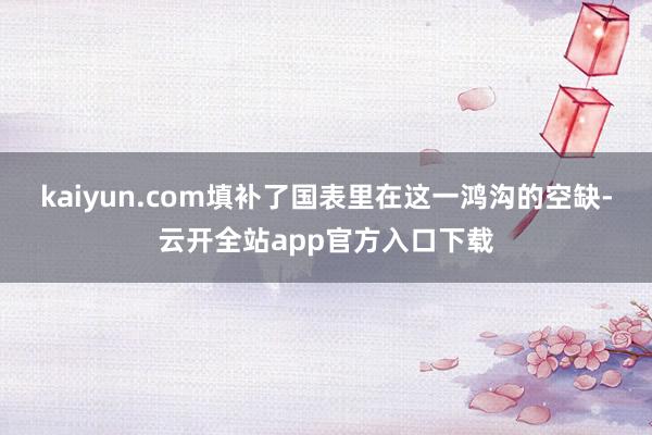 kaiyun.com填补了国表里在这一鸿沟的空缺-云开全站app官方入口下载